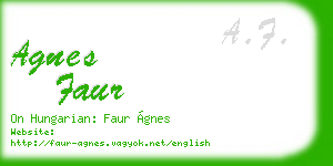 agnes faur business card